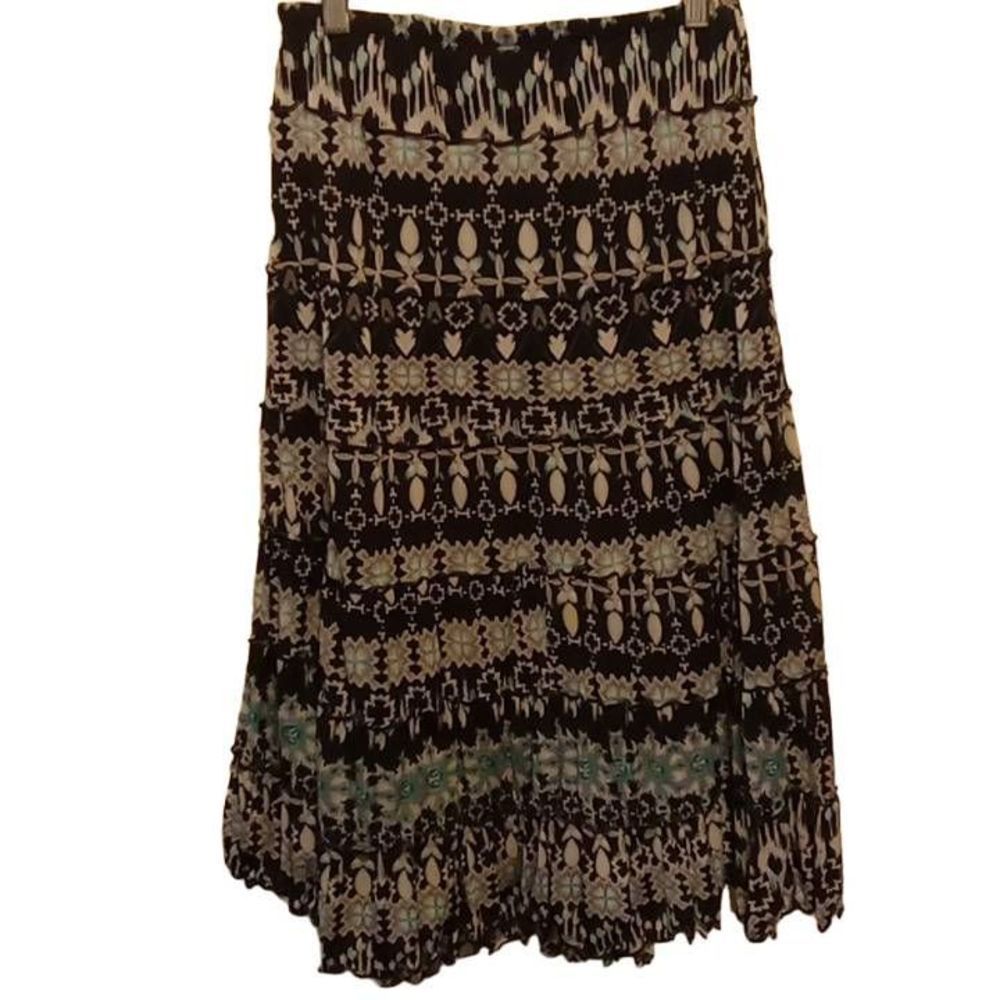 J & M Collection, Blue & White‎ Elastic Waist Skirt. Women Petite Size PP